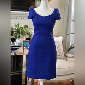 Tahari Royal Blue Midi Dress